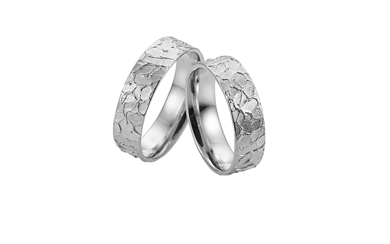 45229+45230-wedding rings, white gold 750